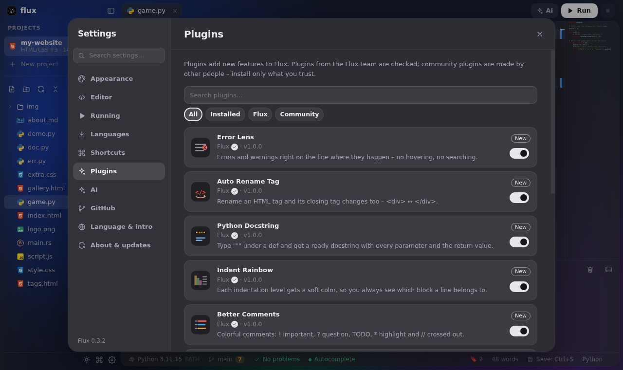 Plugins in Flux